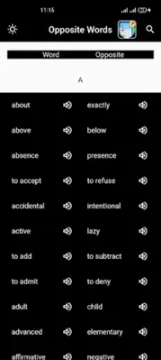 Opposite Words android App screenshot 2